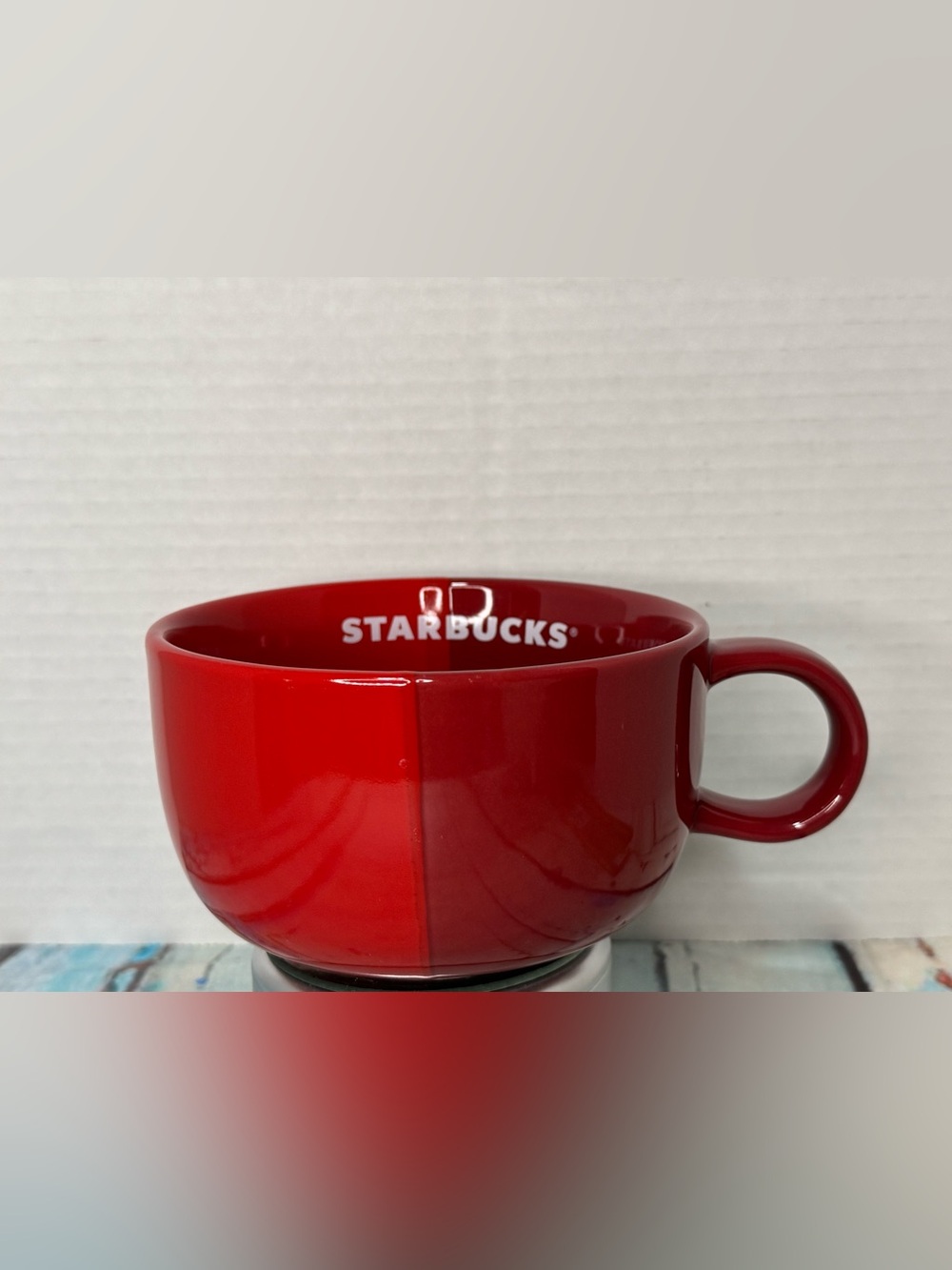 Starbucks Holiday 2021 Red Two Tone Wide Mouth Mug Soup Coffee Cocoa 16 Fl Oz